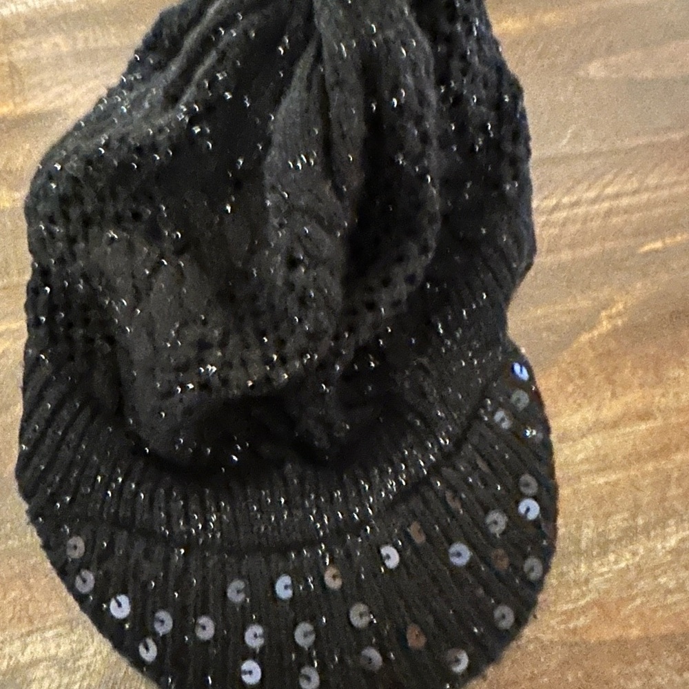 Justice Black Sequin Women's Hat